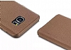 G-Case Samsung Galaxy Note 5 Deri Grnml Kahverengi Rubber Klf - Resim: 5