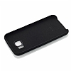 G-Case Samsung Galaxy S6 Deri Grnml Siyah Rubber Klf - Resim 4