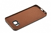 G-Case Samsung Galaxy S6 Edge Plus Deri Grnml Kahverengi Rubber Klf - Resim 2
