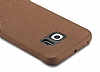 G-Case Samsung Galaxy S6 Edge Plus Deri Grnml Kahverengi Rubber Klf - Resim 6