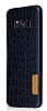 G-Case Samsung Galaxy S8 Plus Deri Desenli Siyah Rubber Klf