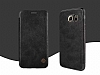 G-Case Samsung i9800 Galaxy S6 Czdanl nce Yan Kapakl Siyah Deri Klf - Resim 4