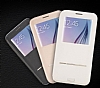 G-Case Sense II Samsung Galaxy S6 Edge Plus Manyetik Kapakl Pencereli Siyah Deri Klf - Resim: 6