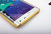Eiroo Samsung Galaxy Note Edge Gold izgili Round Metal Bumper ereve Gold Klf - Resim: 7