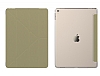 Gosh Apple iPad Pro 9.7 Standl Yan Kapakl Gold Deri Klf - Resim 1