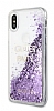 Guess Glitter iPhone X / XS Simli Mor Silikon Klf - Resim: 1