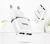 Hoco C12 Micro USB Yksek Kapasiteli Beyaz arj Aleti - Resim 2