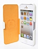 Hoco iPhone SE / 5 / 5S Yan Kapakl Lx Beyaz Deri Klf - Resim: 2