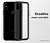 Hoco iPhone X / XS Krmz Silikon Kenarl effaf Rubber Klf - Resim: 2