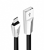 Hoco X4 ZINC ALLOY USB Type-C Siyah Data Kablosu 1,20m - Resim 1