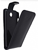 HTC Desire 300 Dik Kapakl Siyah Deri Klf - Resim 3