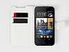 HTC Desire 310 Paris Czdanl Yan Kapakl Deri Klf - Resim 1
