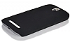 HTC Desire 500 Sert Mat Siyah Rubber Klf - Resim 1