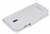 HTC Desire 500 Standl Czdanl Beyaz Deri Klf - Resim 5