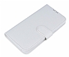 HTC Desire 516 Czdanl Yan Kapakl Beyaz Deri Klf - Resim 1