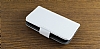 HTC Desire X Standl Czdanl Beyaz Deri Klf - Resim 2