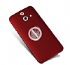 HTC One E8 Mat Mavi Rubber Klf - Resim 2