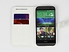 HTC One M8 Kravat Czdanl Yan Kapakl Deri Klf - Resim 1