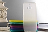 HTC One M8 Ultra nce effaf Beyaz Silikon Klf - Resim 2