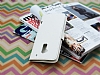 HTC One Max Czdanl Yan Kapakl Beyaz Deri Klf - Resim 3