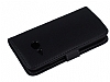 HTC One mini 2 Czdanl Yan Kapakl Siyah Deri Klf - Resim: 3