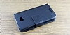 HTC One S Standl Czdanl Siyah Deri Klf - Resim: 1