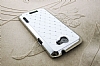 HTC One X Ekose Tal Beyaz Sert Rubber Klf - Resim 2
