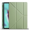 Eiroo Fold Samsung Galaxy Tab A7 10.4 (2020) Kalemlikli Standl Ak Yeil Klf - Resim 4