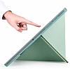 Eiroo Fold Samsung Galaxy Tab A7 10.4 (2020) Kalemlikli Standl Ak Yeil Klf - Resim 3