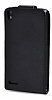Huawei Ascend P6 Dik Kapakl Siyah Deri Klf - Resim: 2