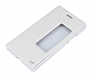 Eiroo Huawei Ascend P7 Vantuzlu Pencereli Beyaz Deri Klf - Resim: 2
