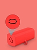 Huawei FreeBuds Lipstick Askılı Kırmızı Silikon Kılıf - Resim: 6