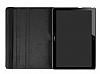 Huawei MediaPad T5 10 in 360 Derece Dner Standl Lacivert Deri Klf - Resim 4