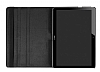 Huawei MediaPad T3 7.0 360 Derece Dner Standl Lacivert Deri Klf - Resim: 2
