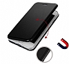 Huawei P Smart Curve Manyetik Kapakl Siyah Deri Klf - Resim: 3