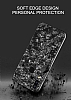 Huawei P20 Lite Desenli Silikon Kenarl Beyaz Rubber Klf - Resim: 4