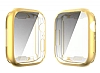 Apple Watch 7 Ekran Korumal Gold Silikon Klf 41 mm