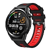 Huawei Watch GT 3 42 mm Siyah-Krmz Silikon Kordon