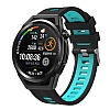 Huawei Watch GT 3 46 mm Siyah-Mavi Silikon Kordon