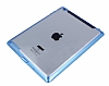 iPad 2 / 3 / 4 Mavi Silikon Kenarl effaf Rubber Klf - Resim: 1