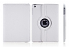 iPad Mini 2 / Mini 3 360 Derece Dner Standl Beyaz Deri Klf - Resim: 4