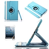 iPad Mini 360 Derece Dner Standl Mavi Deri Klf - Resim: 7