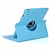 iPad Mini 360 Derece Dner Standl Mavi Deri Klf - Resim: 3