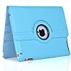 iPad Mini 360 Derece Dner Standl Mavi Deri Klf - Resim: 6