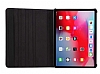 iPad Pro 12.9 2020 360 Derece Dner Standl Mavi Deri Klf - Resim: 1