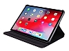 iPad Pro 12.9 2020 360 Derece Dner Standl Mavi Deri Klf - Resim: 2
