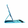 iPad Pro 9.7 360 Derece Dner Standl Mavi Deri Rubber Klf - Resim 2