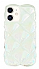 iPhone 11 3D Glitter Elmas Beyaz Silikon Klf