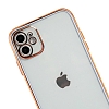 iPhone 12 6.1 in Kamera Korumal Bumper Mor Silikon Klf - Resim: 2