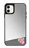 iPhone 11 Pembe Bulut Figrl Aynal Silver Rubber Klf
